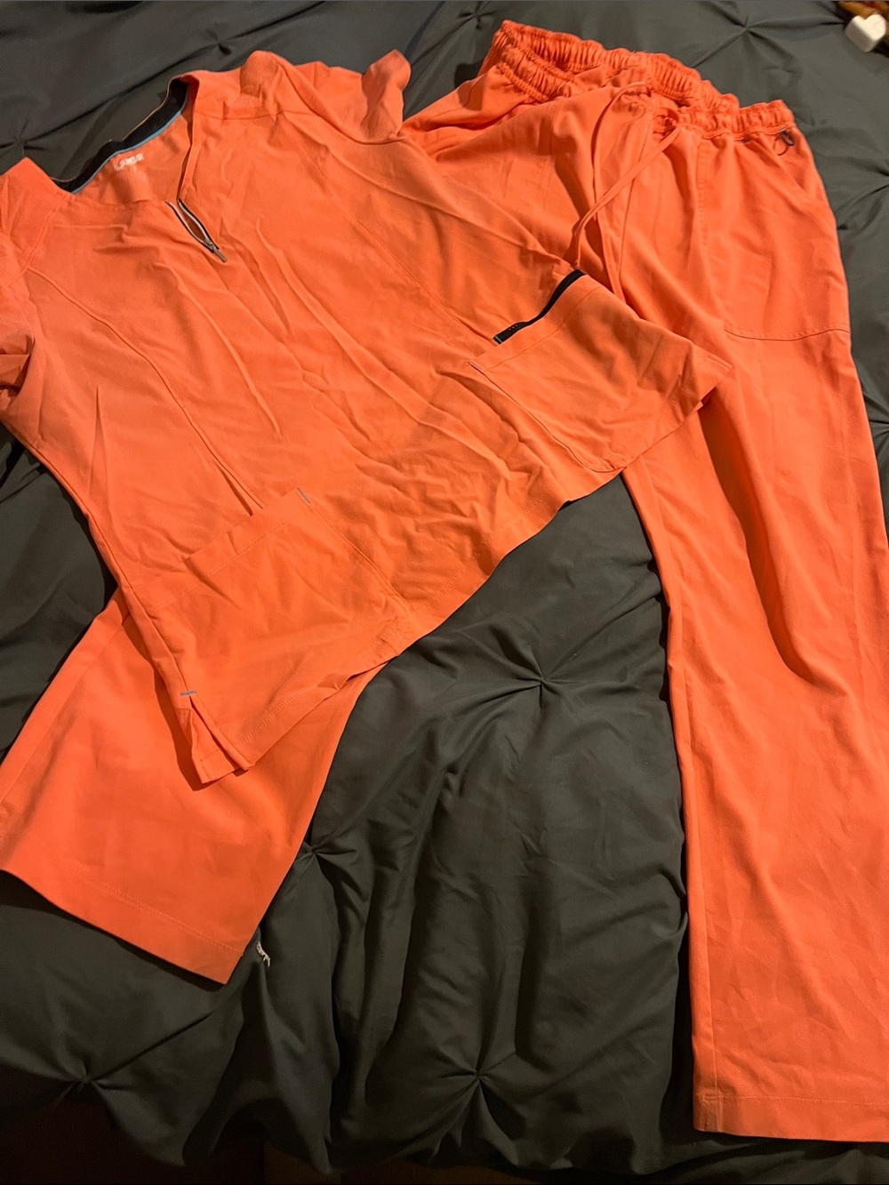 Bright Orange Medical Scrub Set